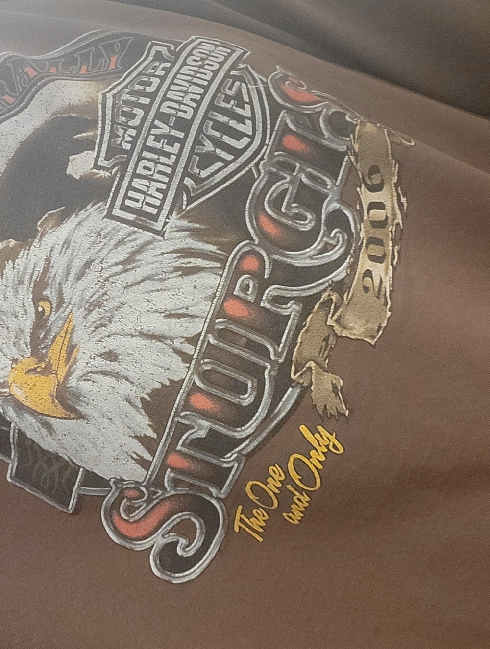 Y2k Grunge Harley Davidson Oversized Long Sleeve Brown Sturgis Vintage Tshirt